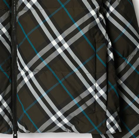 burberry showerproof nylon jacket|Reversible Check Nylon Puffer Jacket in Lichen .